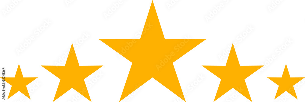 Five star customer product rating review flat icon Five star customer product rating review flat icon