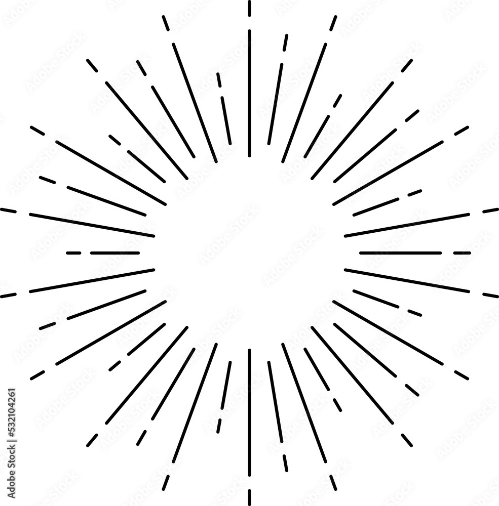 Obraz premium Frame sun light rays isolated sunburst, starburst