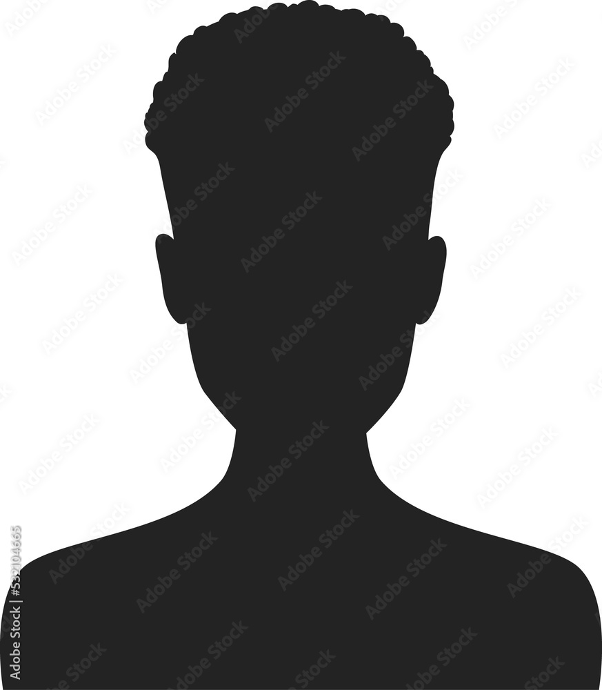 Avatar in social media man person black silhouette