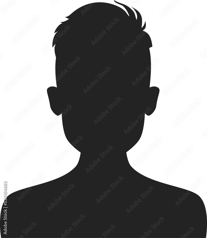 Man person black silhouette avatar in social media Man person black silhouette avatar in social media