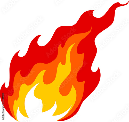 Fotografie Fire flame isolated dangerous blazing fireball