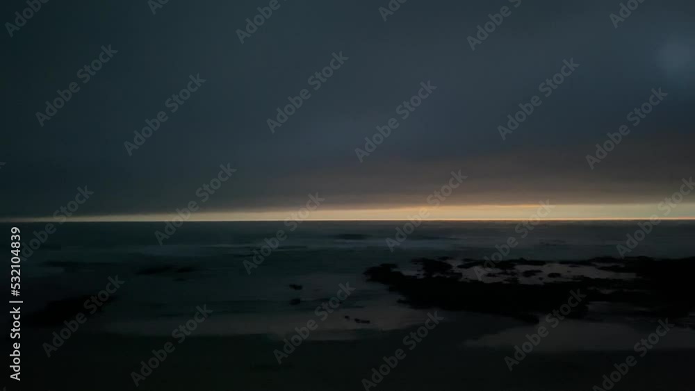 Incredible dusk clouds atlantic ocean scene Incredible dusk clouds atlantic ocean scene