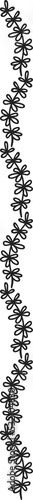 Vertical break page separator luxury floral border © Vector Tradition