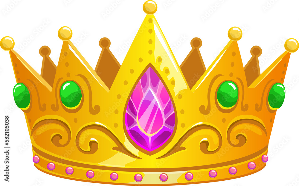 Cartoon royal crown of king, game ui asset, award Cartoon royal crown of king, game ui asset, award