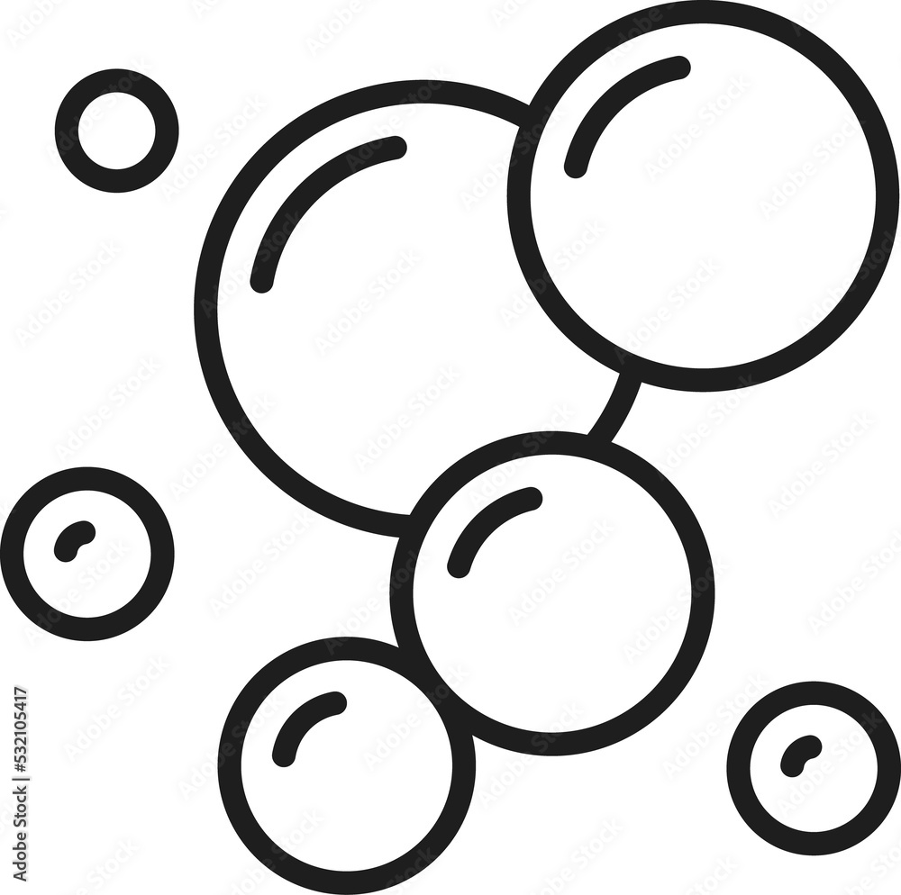 Soap foam bubbles icon, air balls or spheres Soap foam bubbles icon, air balls or spheres