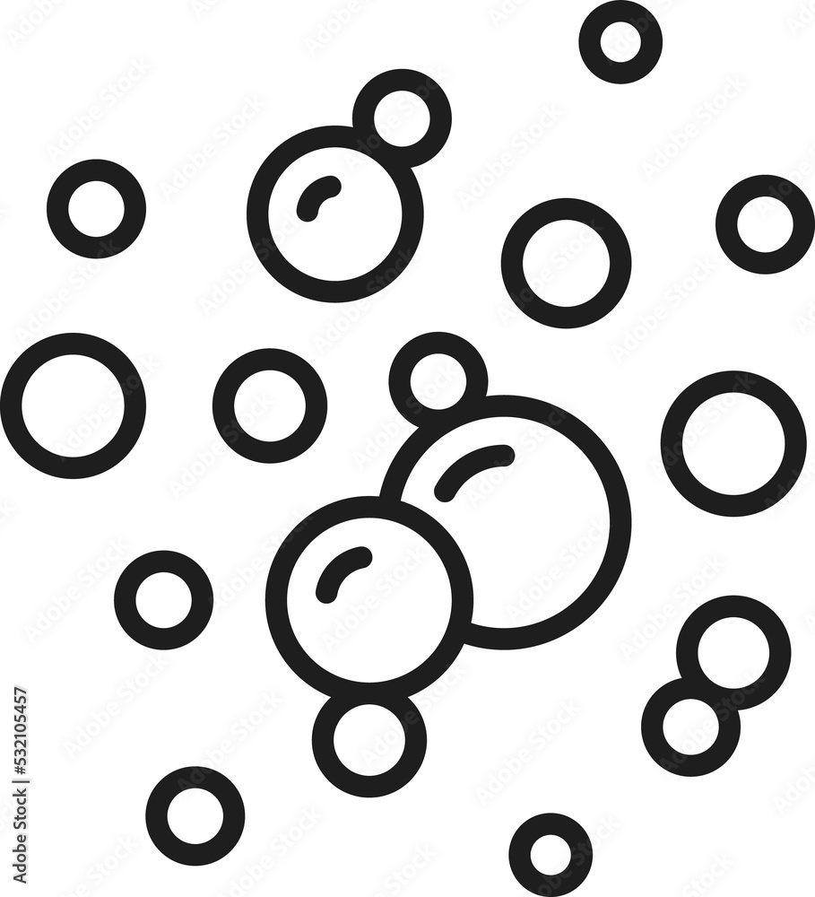 Soap foam bubbles icon, vector shampoo air balls Soap foam bubbles icon, vector shampoo air balls