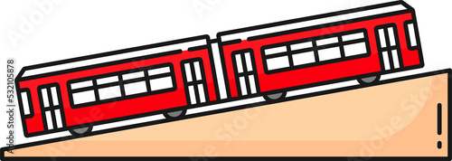 Photography Peak tram funicular railway carrying to Hong Kong