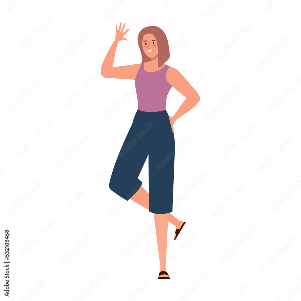 Fototapeta premium blond woman avatar character