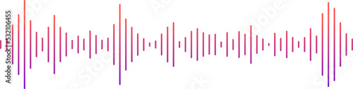 Voice recognition soundwave isolated spectrum icon