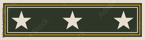 Chief warrant officer army rank insignia isolated photo