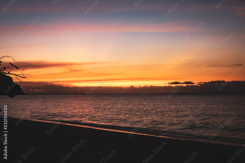 sunset on the beach