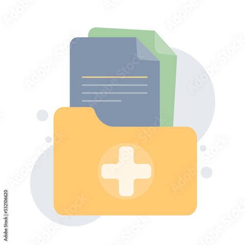 Medical report symbol. Analysis, Diagnosis and Prescription sign concept. Clinical record icon. Vector illustration