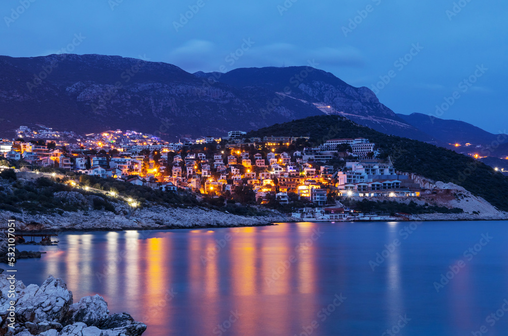 Turkey coast at night