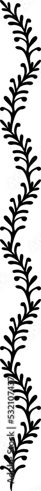 Luxury vertical floral line decor flowers ornament Luxury vertical floral line decor flowers ornament