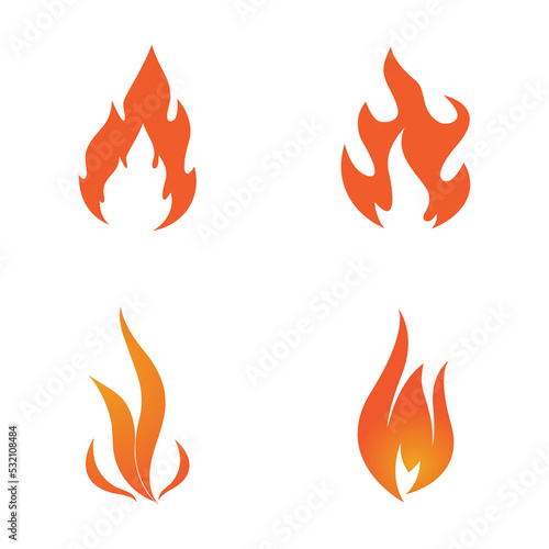 Fire flame Logo vector, Oil, gas and energy logo concept