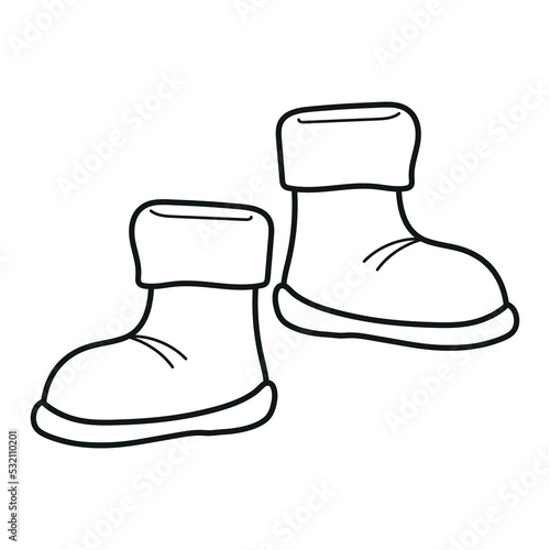 Santa Claus boots, Christmas clipart