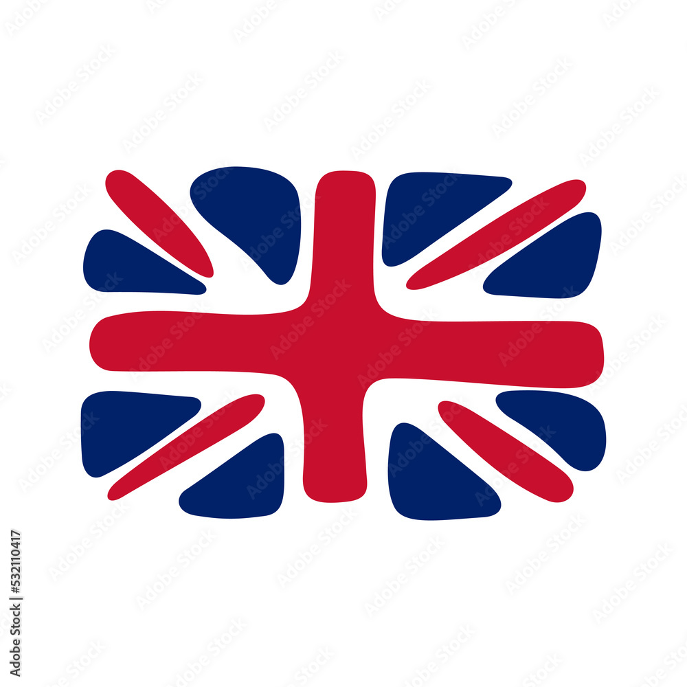 UK flag, Union Jack abstract vector illustration