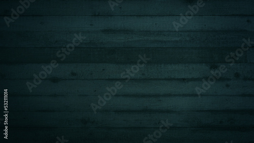 Abstract dark green colored grunge concrete wall with wood texture - Cement background, with wooden boards pattern