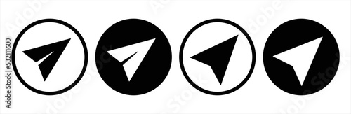Send Message Icon. Paper Plane Icon, Vector Illustration. Send message illustration sign. 
