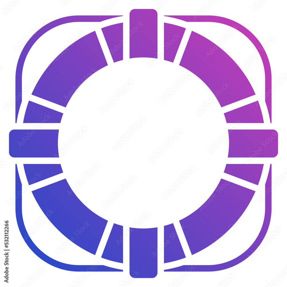 Lifebuoy flat gradient icon. Can be used for digital product, presentation, print design and more. Lifebuoy flat gradient icon. Can be used for digital product, presentation, print design and more.