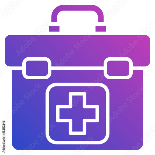First Aid Kit flat gradient icon. Can be used for digital product, presentation, print design and more.