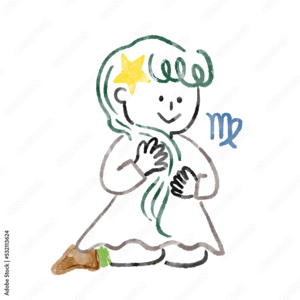 Obraz premium 乙女座のイラスト