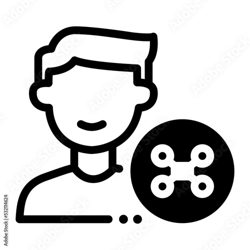 drone pilot icon illustration 