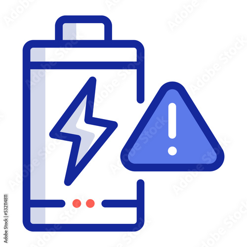 low battery icon illustration 