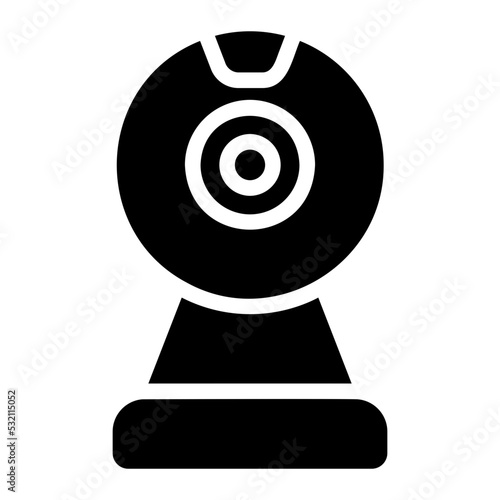 web cam glyph icon
