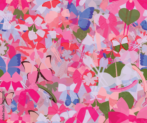 Background pattern abstract seamless design texture. Theme is about colorful, salon, beautiful, design, comb