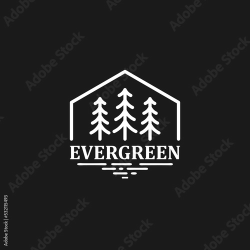 evergreen simple logo vintage