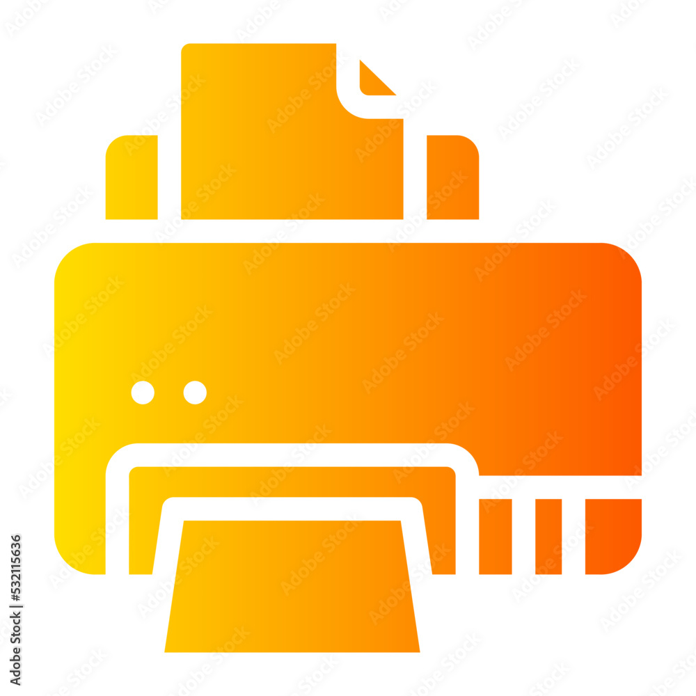 printer gradient icon printer gradient icon
