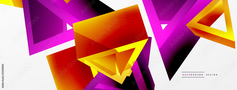 3d triangle abstract background. Basic shape technology or business concept composition. Trendy techno business template for wallpaper, banner, background or landing 3d triangle abstract background. Basic shape technology or business concept composition. Trendy techno business template for wallpaper, banner, background or landing