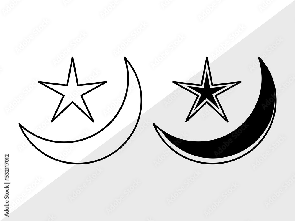 Moon SVG, Crescent Moon Svg, Half Moon Svg, Star Moon Svg, Moon Svg ...