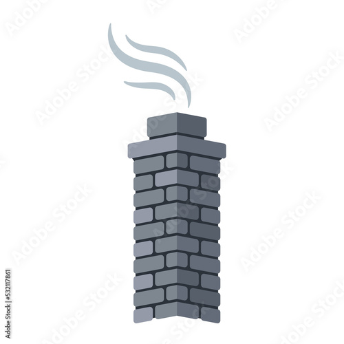 stone chimney icon vector illustration Flat design	