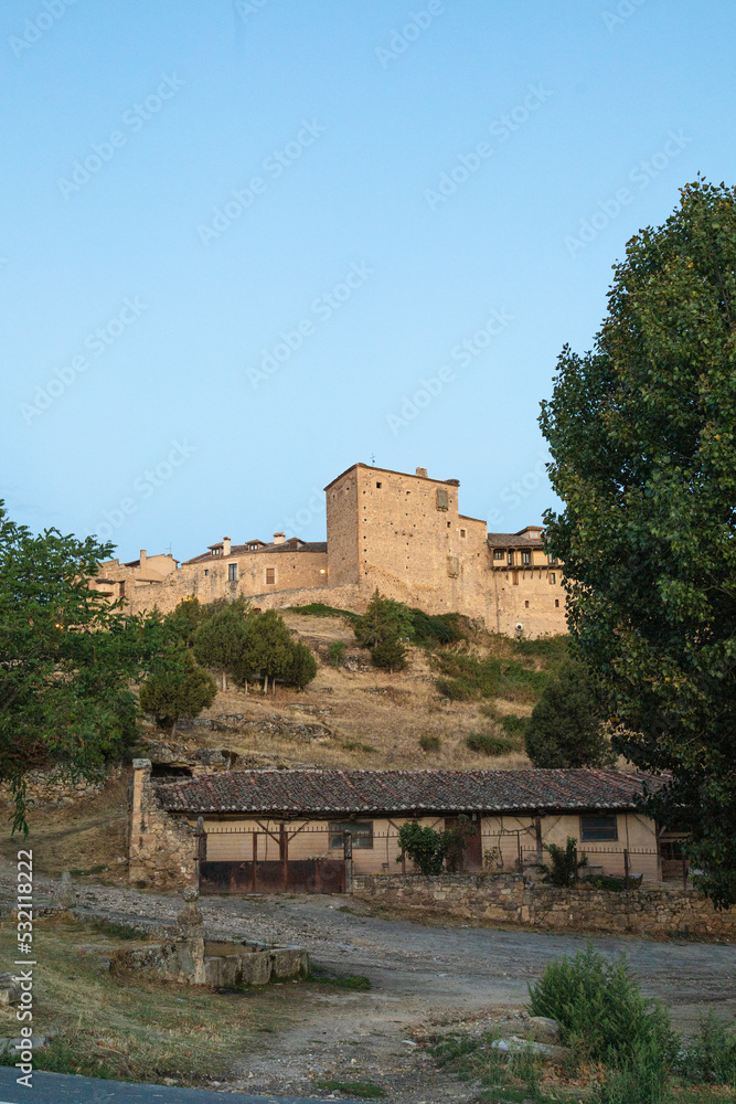 The Villa de Pedraza in Segovia, Castilla y León, Spain. Pedraza, medieval walled town