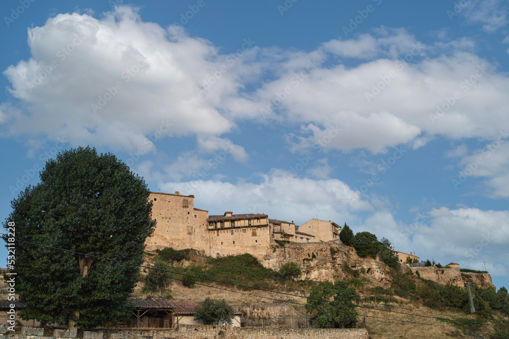 The Villa de Pedraza in Segovia, Castilla y León, Spain. Pedraza, medieval walled town