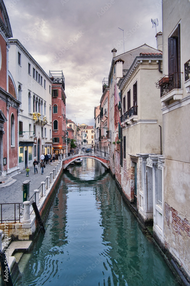 canals of the city of Venice Italy.