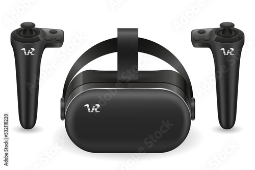 vr glasses helmet mask virtual reality vector illustration