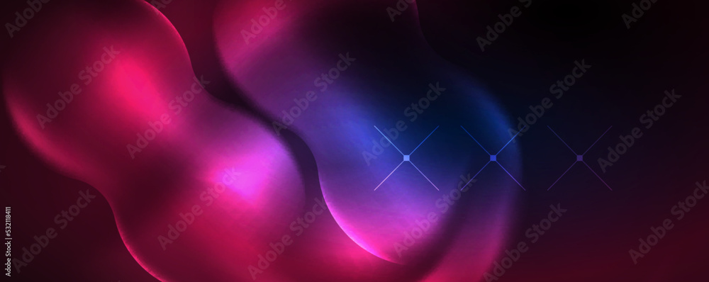 Neon glowing waves, magic energy space light concept, abstract background wallpaper design Neon glowing waves, magic energy space light concept, abstract background wallpaper design