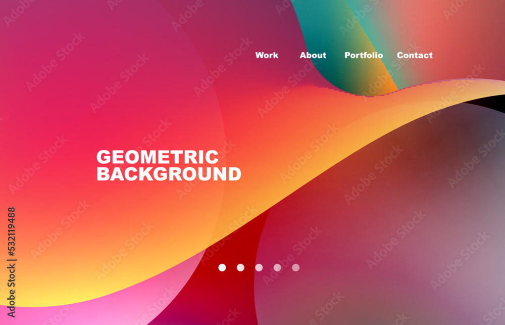 Landing page abstract liquid background. Flowing shapes, round design and circle. Web page for website or mobile app wallpaper Landing page abstract liquid background. Flowing shapes, round design and circle. Web page for website or mobile app wallpaper