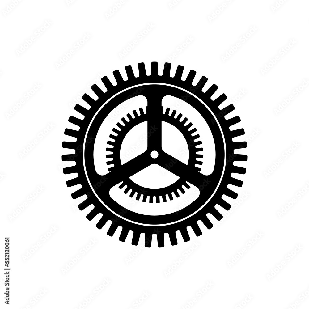 Gear vector concept flat style isolated. Settings icon. Gear vector concept flat style isolated. Settings icon.