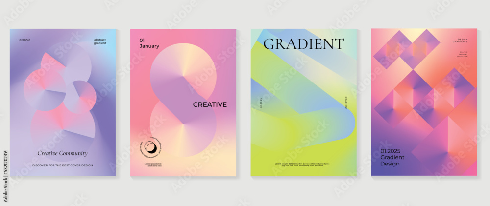 Abstract fluid gradient background vector. Futuristic style cover template with geometric shapes, vibrant color, colorful. Modern wallpaper design for banner, poster, flyer, presentation, card. Abstract fluid gradient background vector. Futuristic style cover template with geometric shapes, vibrant color, colorful. Modern wallpaper design for banner, poster, flyer, presentation, card.