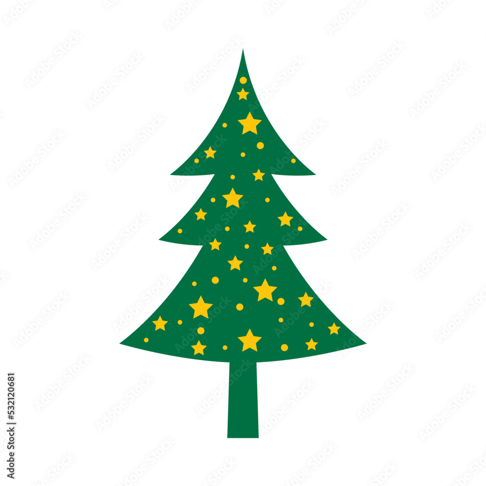 Fototapeta premium Pine tree illustration