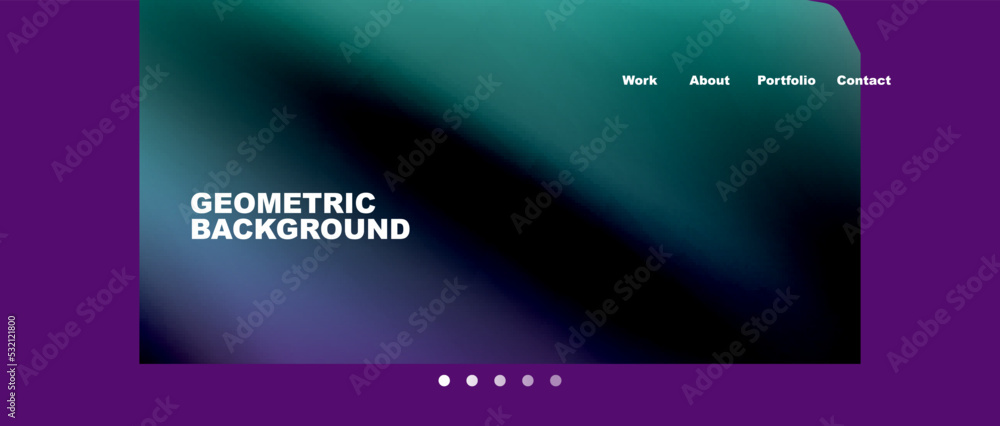 Abstract geometric landing page. Creative background for wallpaper, banner, background or web