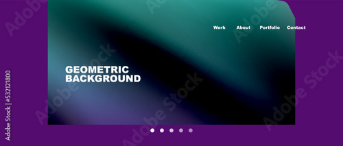 Abstract geometric landing page. Creative background for wallpaper, banner, background or web