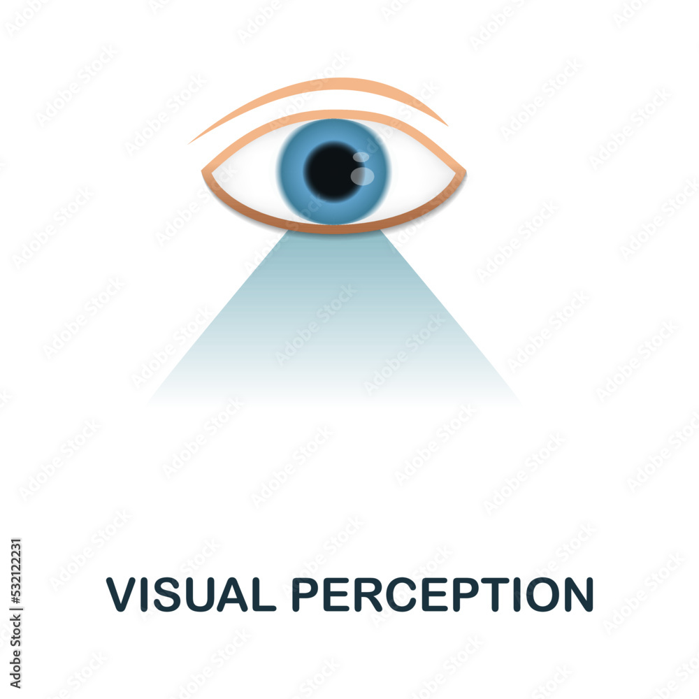 Visual Perception icon. 3d illustration from cognitive skills