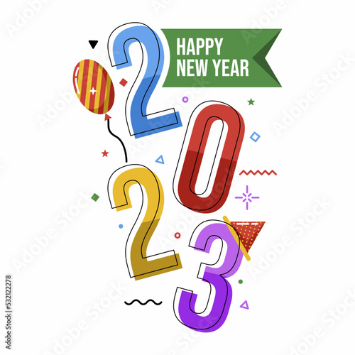 2023 calendar design element 