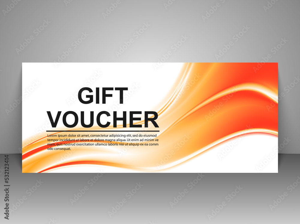 Gift voucher, certificate, coupon, discount ticket template.