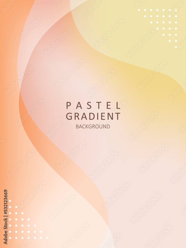 Abstract background design with pastel color gradients and wave shapes ...